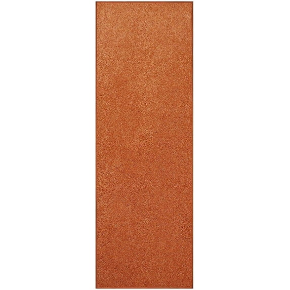 Furnish my Place Modern Plush Solid Color Rug - Orange, 2' x 14', Pet and Kids Friendly Rug. Made in USA, Runner, Area Rugs Great for Kids, Pets, Event, Wedding
