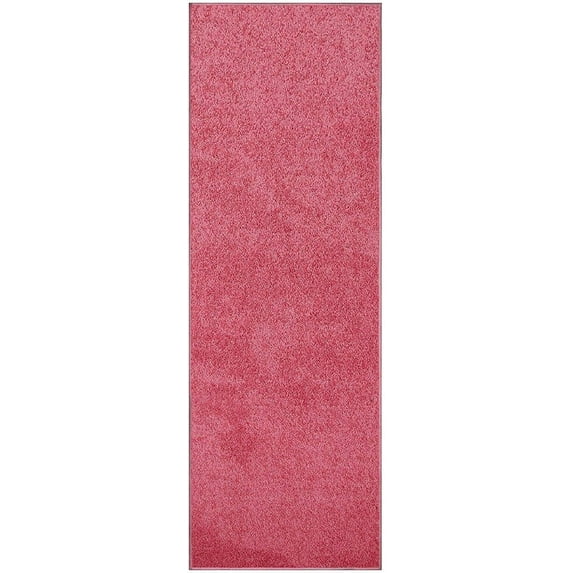 Furnish my Place Modern Plush Solid Color Rug - Pink, 3' x 10', Pet and Kids Friendly Rug. Made in USA, Runner, Area Rugs Great for Kids, Pets, Event, Wedding