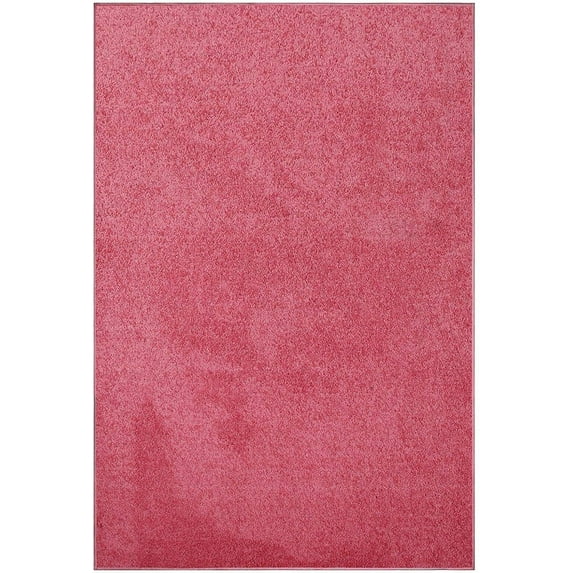 Furnish my Place Modern Plush Solid Color Rug - Pink, 3' x 6', Pet and Kids Friendly Rug. Made in USA, Rectangle, Area Rugs Great for Kids, Pets, Event, Wedding