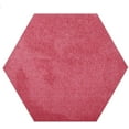 thumbnail image 1 of Furnish my Place Modern Plush Solid Color Rug - Pink, 6' Hexagon, Pet and Kids Friendly Rug. Made in USA, Hexagon, Area Rugs Great for Kids, Pets, Event, Wedding, 1 of 5