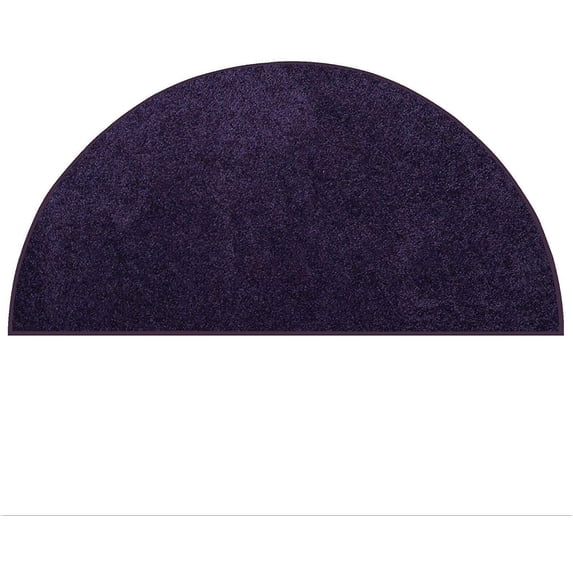 Furnish my Place Modern Plush Solid Color Rug - Purple, 18" x 36" Half Round, Pet and Kids Friendly Rug. Made in USA, Half Round, Area Rugs Great for Kids, Pets, Event, Wedding