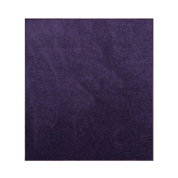 Furnish my Place Modern Plush Solid Color Rug - Purple, 9' x 9', Pet and Kids Friendly Rug. Made in USA, Square, Area Rugs Great for Kids, Pets, Event, Wedding