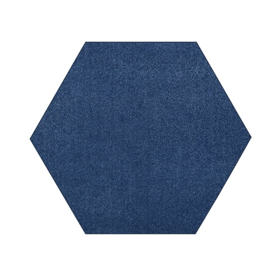 Furnishmyplace Modern Plush Solid Color Rug - Pet Friendly, Made in USA, Royal Blue Area Rugs 11' Hexagon