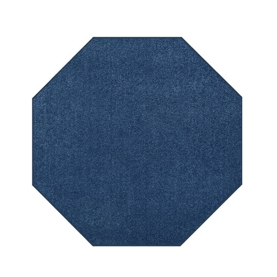 Furnish my Place Modern Plush Solid Color Rug - Royal, 6' Octagon, Pet and Kids Friendly Rug. Made in USA, Octagon, Area Rugs Great for Kids, Pets, Event, Wedding