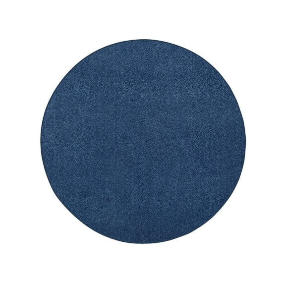Furnishmyplace Modern Plush Solid Color Rug - Pet Friendly, Made in USA, Royal Blue Area Rugs 7' Round