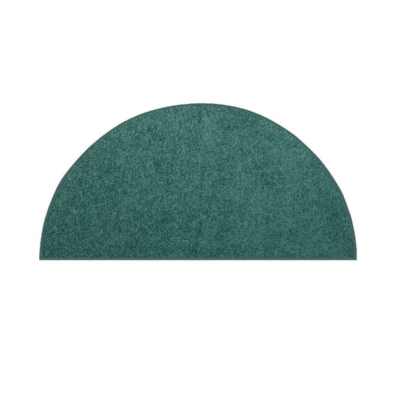 Furnish my Place Modern Plush Solid Color Rug - Teal, 24" x 48" Half Round, Pet and Kids Friendly Rug. Made in USA, Half Round, Area Rugs Great for kids, Pets, Event, Wedding