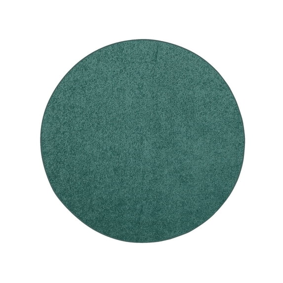 Furnish my Place Modern Plush Solid Color Rug - Teal, 6' Round, Pet and Kids Friendly Rug. Made in USA, Round, Area Rugs Great for kids, Pets, Event, Wedding