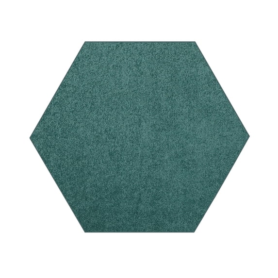 Furnish my Place Modern Plush Solid Color Rug - Teal, 9' Hexagon, Pet and Kids Friendly Rug. Made in USA, Hexagon, Area Rugs Great for kids, Pets, Event, Wedding