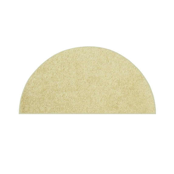 Furnishmyplace Modern Plush Solid Color Rug - Pet Friendly, Made in USA, Yellow Area Rugs 22" x 44" Half Round