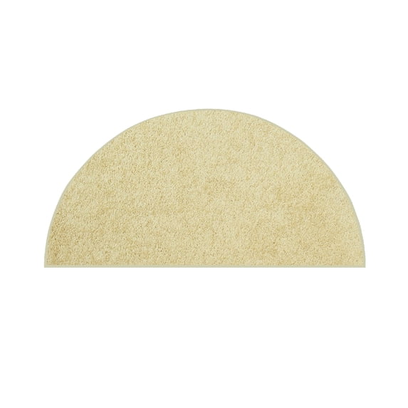 Furnishmyplace Modern Plush Solid Color Rug - Pet Friendly, Made in USA, Yellow Area Rugs 24" x 48" Half Round