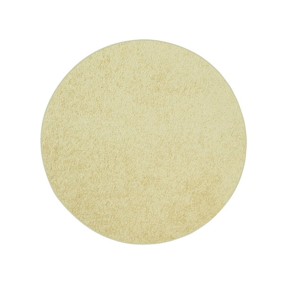 Furnishmyplace Modern Plush Solid Color Rug - Pet Friendly, Made in USA, Yellow Area Rugs 7' Round