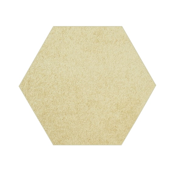 Furnishmyplace Modern Plush Solid Color Rug - Pet Friendly, Made in USA, Yellow Area Rugs 8' Hexagon