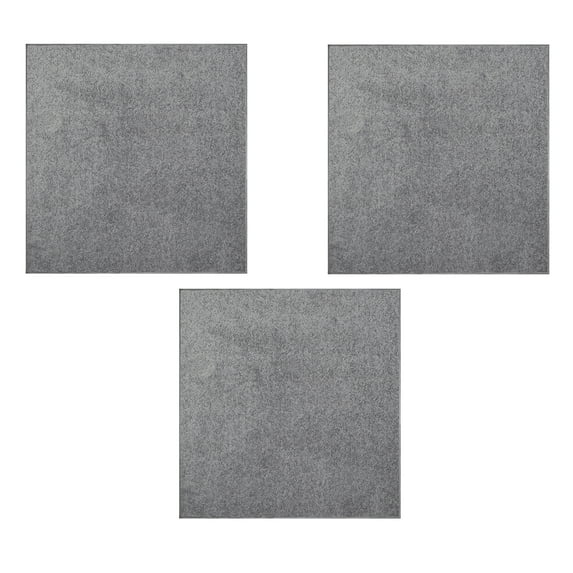 Furnish My Place Modern Plush Solid Grey Color Rug - Pets and Kids Friendly Rug, Indoor/Outdoor Mat, Area Rugs Great for Kids, Pets, Event, Living Room, Made in USA, 2' x 2' Square - Set of 3