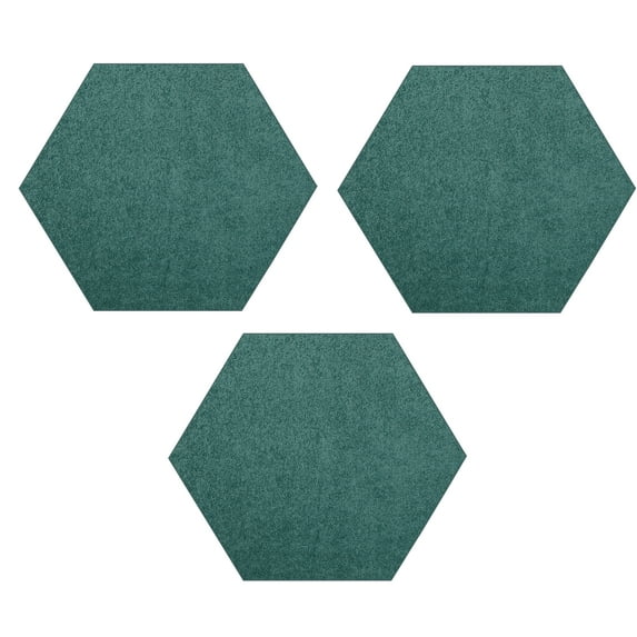 Furnish My Place Modern Plush Solid Teal Color Rug - Pets and Kids Friendly Rug, Indoor/Outdoor Mat, Area Rugs Great for Kids, Pets, Event, Wedding, Living Room, Made in USA, 2' Hexagon - Set of 3