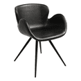thumbnail image 1 of Furnish Theory Terra Serenity Dining Armchair Arm Chair w/ Vintage Black Artificial Leather (Polyurethane) Upholstery Cover (Designed in Denmark), 1 of 25