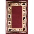 thumbnail image 1 of Furnish my Place 631 Burgundy 3 PCS Wildlife Bear Rustic Moose Decor Lodge Cabin Area Rug, Elegant and Durable Mat, Burgundy, 1 of 8