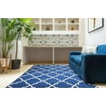 thumbnail image 1 of Furnish my Place Contemporary Trellis Modern Geometric Area Rug 635, Blue, 1 of 6