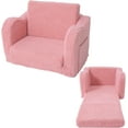Furnishh Kids Sofa Couch Fold Out, Baby Toddler Comfy Soft Chair for