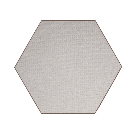 Furnishmyplace Abstract Contemporary Geometrical Modern Plush Framed Brown, Area Rug 8' Hexagon