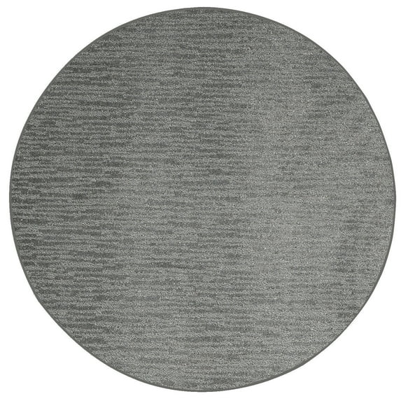 Furnishmyplace Abstract Contemporary Stripes Plush - Easy Fit Light Grey, Area Rug 8' Round