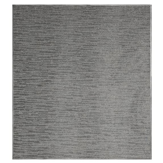 Furnishmyplace Abstract Contemporary Stripes Plush - Easy Fit Light Grey, Area Rug 9' x 9'