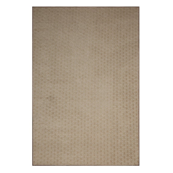 Furnishmyplace Abstract Geometrical Honeycomb Textured Modern Valid Brown, Area Rug 12' x 17'
