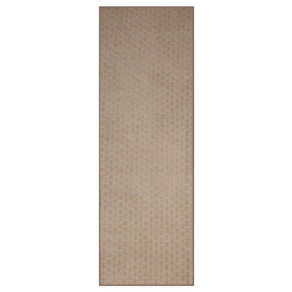 Furnishmyplace Abstract Geometrical Honeycomb Textured Modern Valid Brown, Area Rug 2' x 46'
