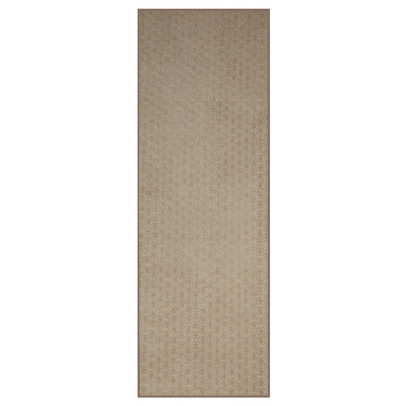 Furnishmyplace Abstract Geometrical Honeycomb Textured Modern Valid Brown, Area Rug 2' x 8'