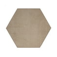 thumbnail image 1 of Furnishmyplace Abstract Geometrical Honeycomb Textured Modern Valid Brown, Area Rug 4' Hexagon, 1 of 12