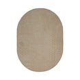 thumbnail image 1 of Furnishmyplace Abstract Geometrical Honeycomb Textured Modern Valid Brown, Area Rug 4' x 6' Oval, 1 of 12