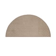 thumbnail image 1 of Furnishmyplace Abstract Geometrical Honeycomb Textured Modern Valid Brown, Area Rug 42" x 84" Half Round, 1 of 12