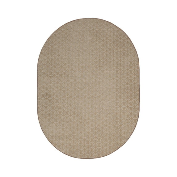 Furnishmyplace Abstract Geometrical Honeycomb Textured Modern Valid Brown, Area Rug 8' x 10' Oval