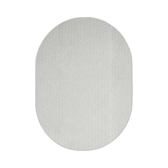 Furnishmyplace Abstract Geometrical Honeycomb Textured Modern Valid Ivory, Area Rug 3' x 5' Oval