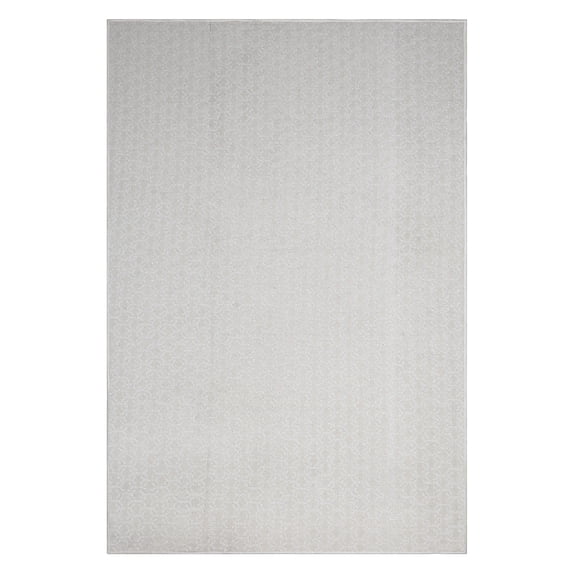 Furnishmyplace Abstract Geometrical Honeycomb Textured Modern Valid Ivory, Area Rug 5' x 8'