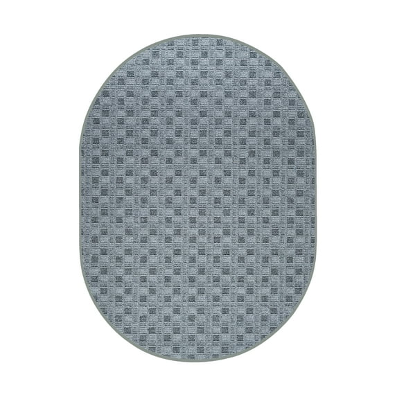 Furnishmyplace Abstract Indoor/Outdoor Commercial  Color Rug - Grey, Area Rugs 10' x 12' Oval
