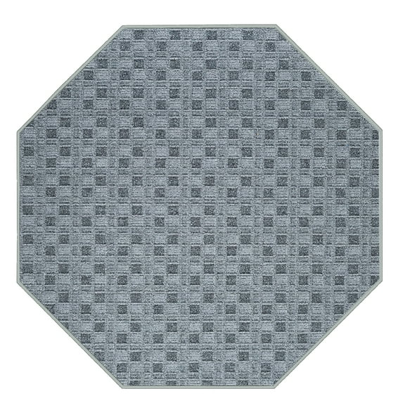 Furnishmyplace Abstract Indoor/Outdoor Commercial Color Rug - Grey, Area Rugs 2' Octagon