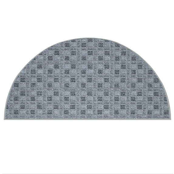 Furnishmyplace Abstract Indoor/Outdoor Commercial Color Rug - Grey, Area Rugs 24" x 48" Half Round