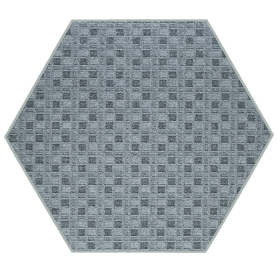 Furnishmyplace Abstract Indoor/Outdoor Commercial  Color Rug - Grey, Area Rugs 5' Hexagon