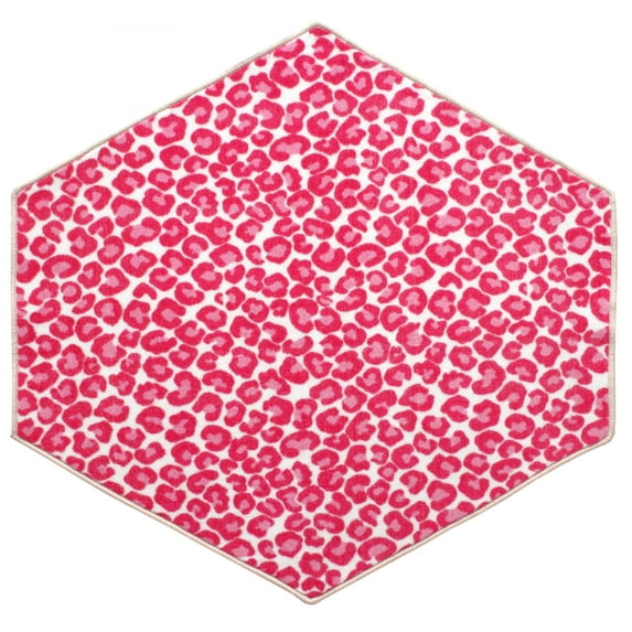 Furnishmyplace Cheetah Hang Loose Area Rug for Living Room, Dining Room, Kids 12' Hexagon - Oxford Blue