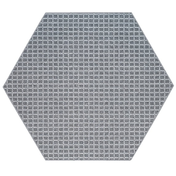 Furnishmyplace Corner Indoor/Outdoor Commercial Color Rug - Grey, Area Rugs 11' Hexagon