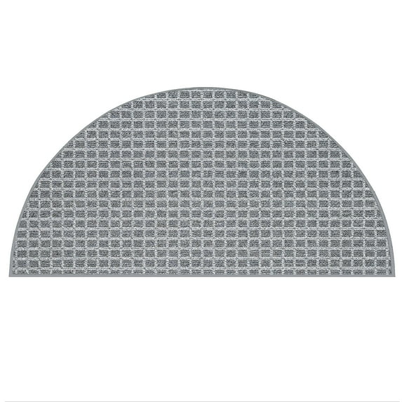 Furnishmyplace Corner Indoor/Outdoor Commercial Color Rug - Grey, Area Rugs 20" x 40" Half Round