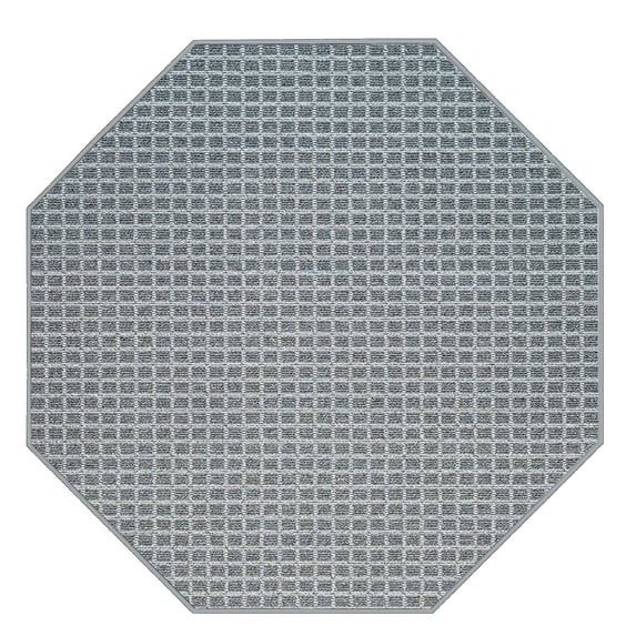 Furnishmyplace Corner Indoor/Outdoor Commercial Color Rug - Grey, Area Rugs 7' Octagon