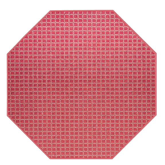 Furnish My Place Corner Indoor/Outdoor Commercial Color Rug - Red, 2' Octagon, Pet and Kids Friendly Rug. Made in USA, Octagon, Area Rugs Great for Kids, Pets, Event, Wedding