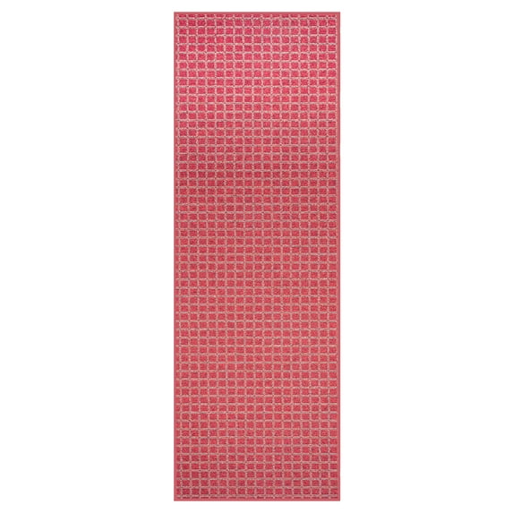 Furnishmyplace Corner Indoor/Outdoor Commercial Color Rug - Red, Area Rugs 2' x 26'