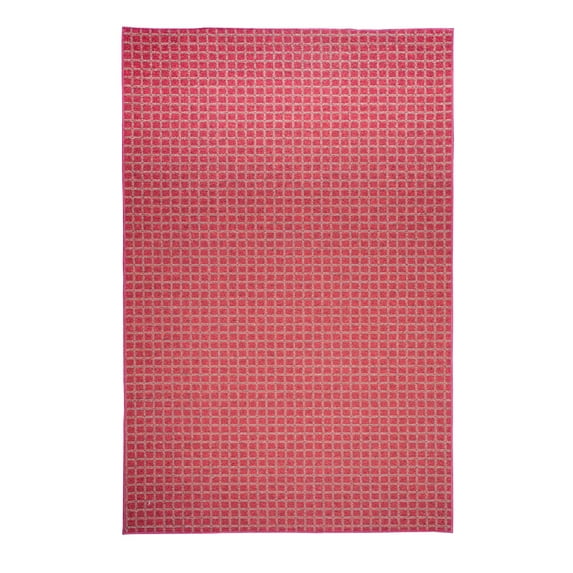 Furnishmyplace Corner Indoor/Outdoor Commercial Color Rug - Red, Area Rugs 6' x 9'