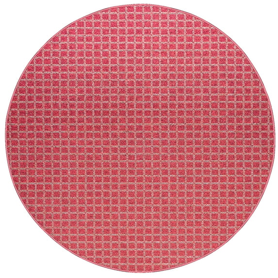 Furnishmyplace Corner Indoor/Outdoor Commercial Color Rug - Red, Area Rugs 8' Round