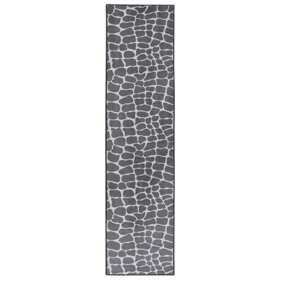 Furnishmyplace Crocodile Light Grey Area Rug for Living Room, Dining Room, Kids 2' x 36' - Green/Teal