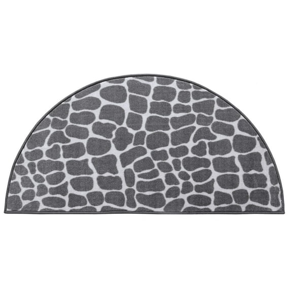 Furnishmyplace Crocodile Light Grey Area Rug for Living Room, Dining Room, Kids 24" x 48" Half Round - Green/Teal