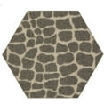 thumbnail image 1 of Furnishmyplace Crocodile Lounge Around Area Rug for Living Room, Dining Room, Kids 4' Hexagon - Natural/Criss Cross, 1 of 2