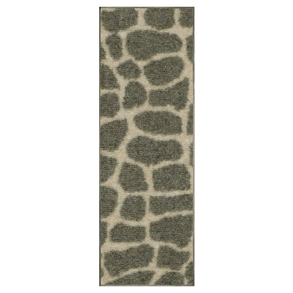 Furnishmyplace Crocodile Lounge Around Area Rug for Living Room, Dining Room, Kids 4' x 30' - Natural/Criss Cross